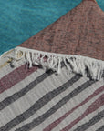 earthy coloured towel close up