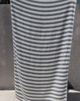 miami bamboo cotton blend turkish towel in slate shown in full