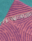 close up of pink and purple newport tukish towel
