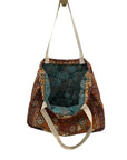 Sunset tote bag showing open