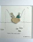 Framed Sea Glass Art - assorted people - Pippah