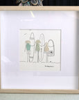 Framed Sea Glass Art - assorted people