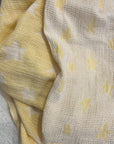 double sided baby blanket with yellow stars