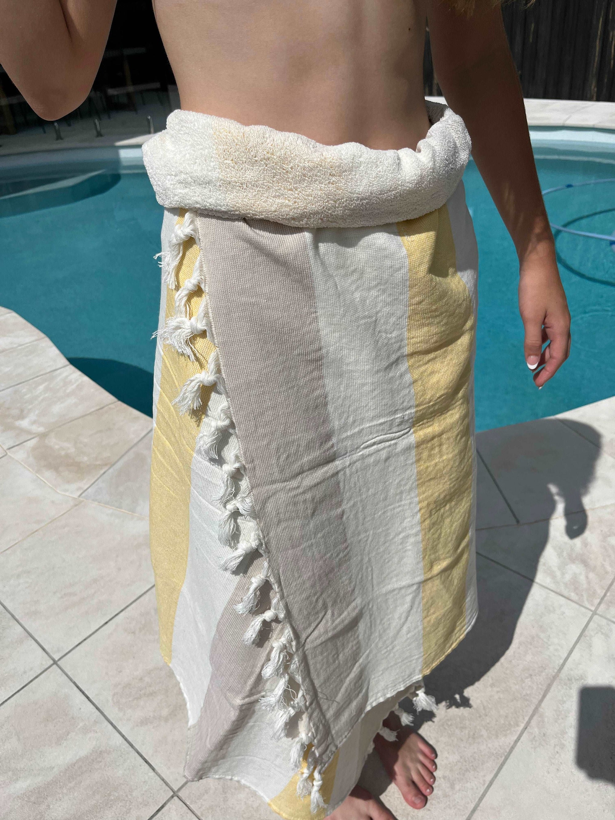 Manly cotton &amp; bamboo towel with light terry back, 550 gr - Pippah