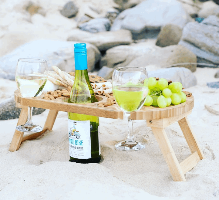 Wine and cheese picnic table