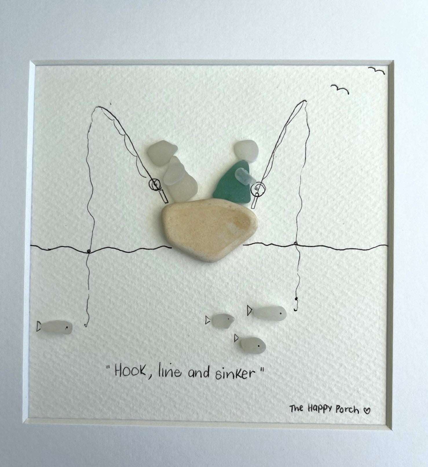 Framed Sea Glass Art - assorted people - Pippah