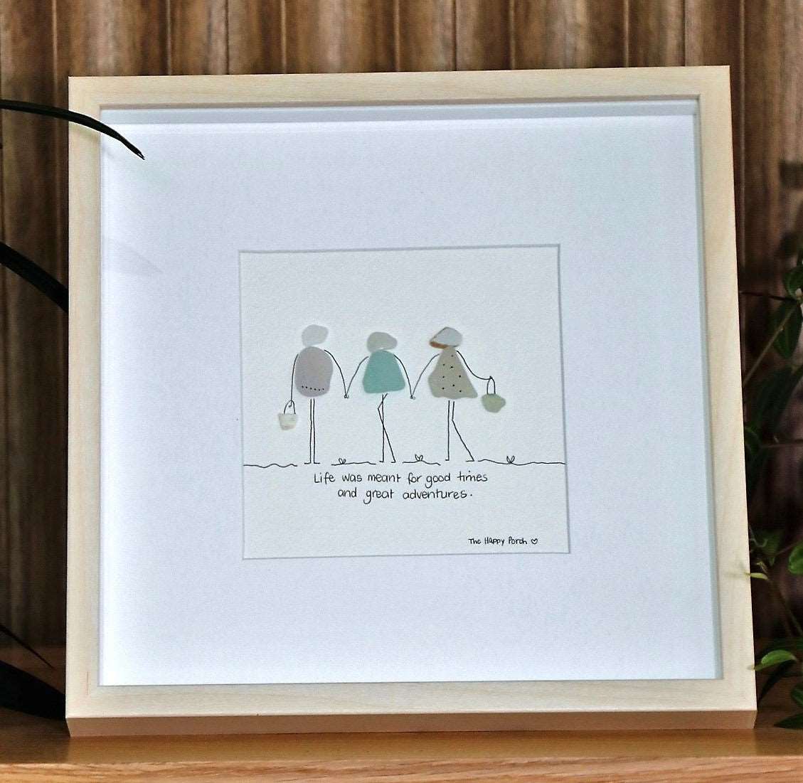 Framed Sea Glass Art - assorted people - Pippah