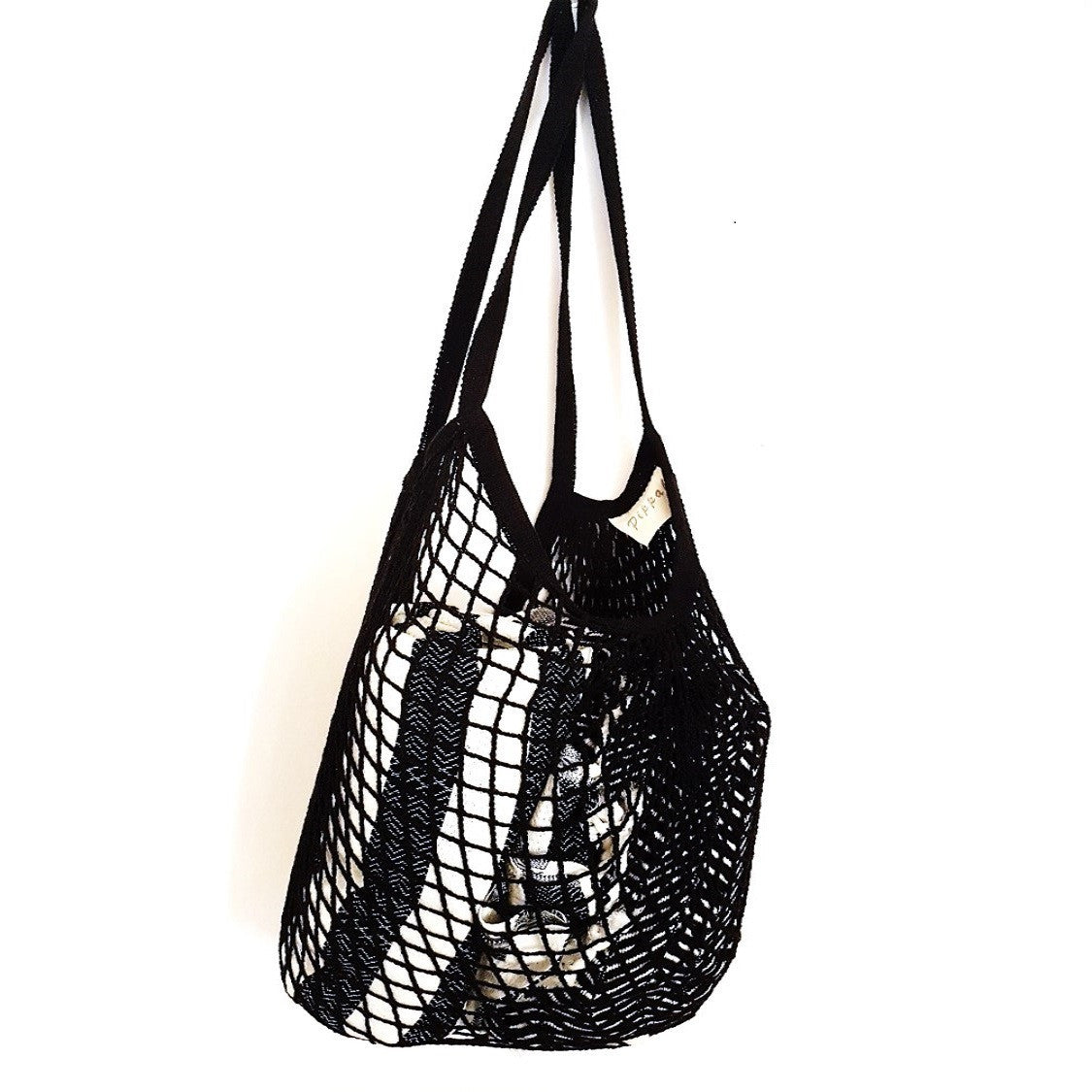 Sunny Cotton String Bag - Black or White - Pippah
